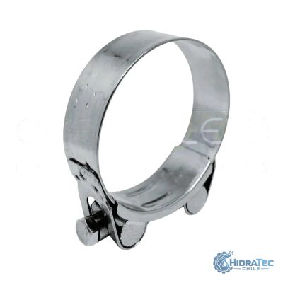 ABRAZADERA ALTA PRESIÓN CON PERNO INOX SS201-W4 92-97 — HidraTec Chile