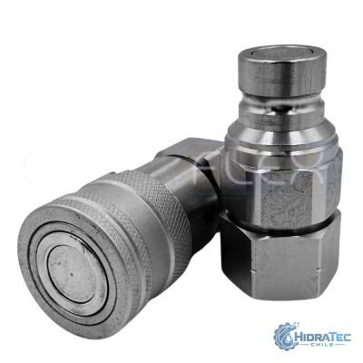 ACOPLE RAPIDO HIDRAULICO CARA PLANA 3/4 NPT — HidraTec Chile