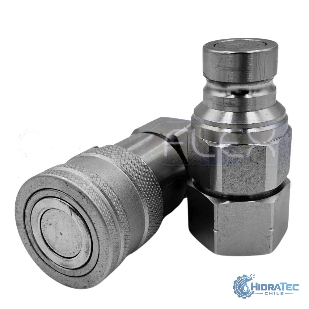 ACOPLE RAPIDO HIDRAULICO CARA PLANA 3/4 NPT — HidraTec Chile
