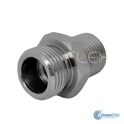 ADAPTADOR FRENO PULMON M19X1.5-NPT3/8" ACERO CARBONO — HidraTec Chile