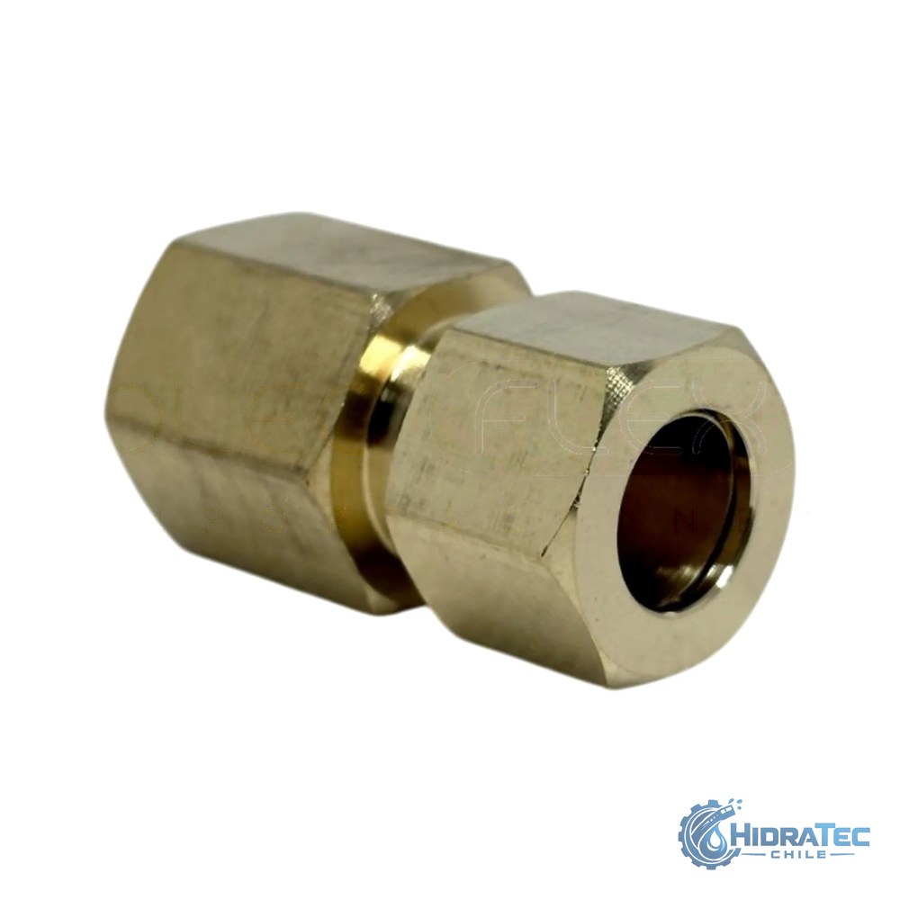 Conector Compresión Hembra x NPT Bronce — HidraTec Chile