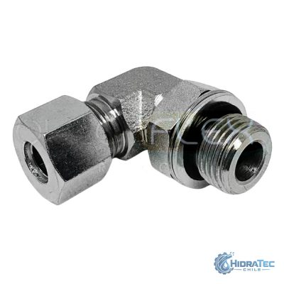 Codo 90° Tubo a Hilo Macho BSP JMA — DIN 2353 — HidraTec Chile