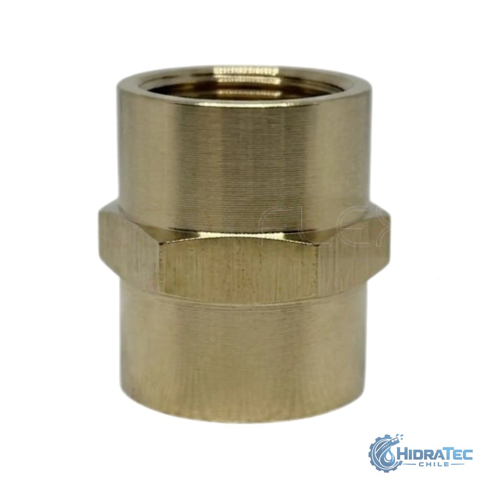 Niple Hexagonal HI-HI Bronce NPT — HidraTec Chile