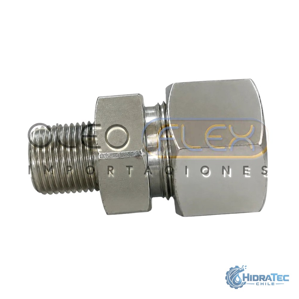Conexión Tubo a Hilo Macho NPT UMA — DIN 2353 — HidraTec Chile
