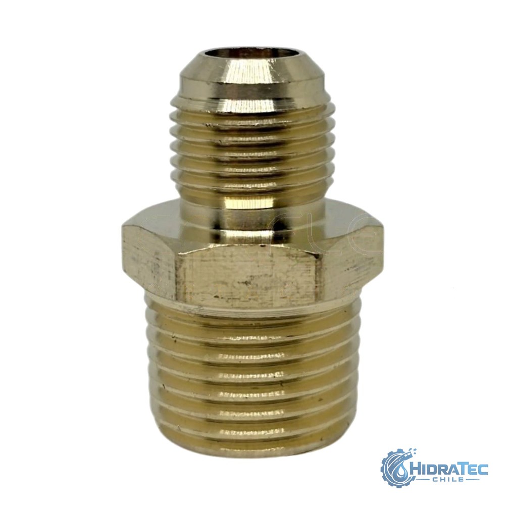 Unión Macho-Macho Bronce NPT — HidraTec Chile